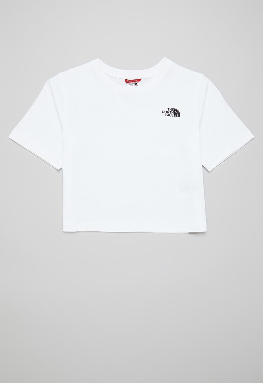 The North Face - Short sleeve simple dome cropped tee - white
