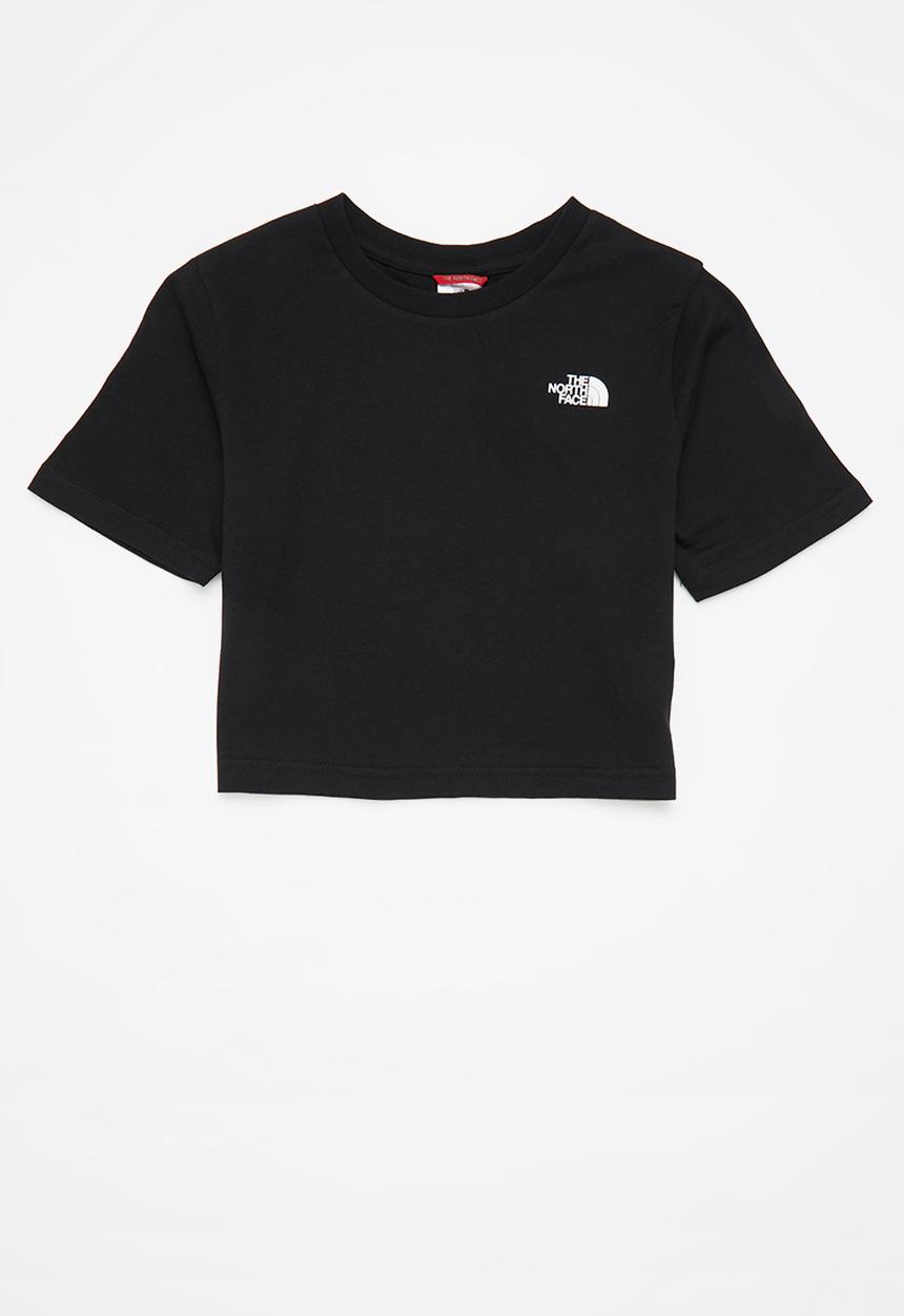 The North Face - Short sleeve simple dome cropped tee - black
