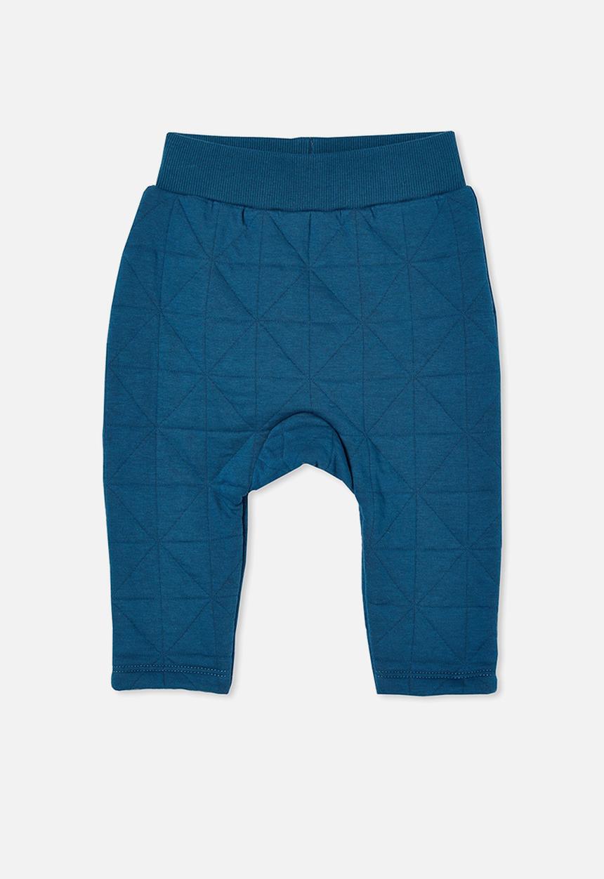 Cotton On - Emerson quilted trackpant - submarine blue