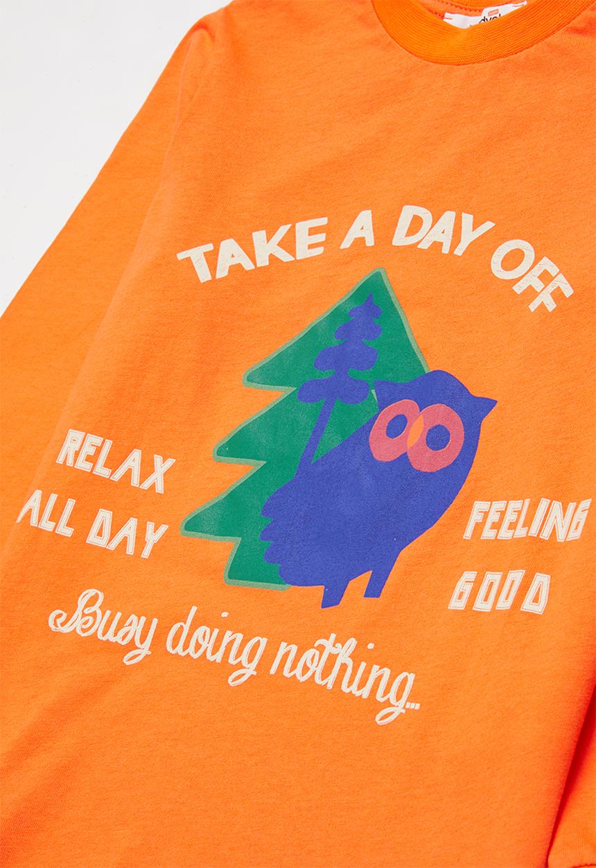 Trendyol - Long sleeve printed pyjamas - orange