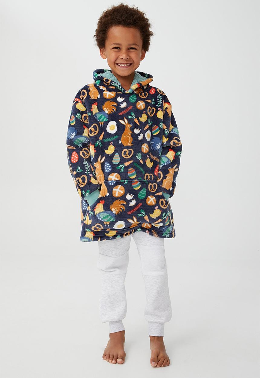 Cotton On - Snugget kids oversized hoodie - indigo