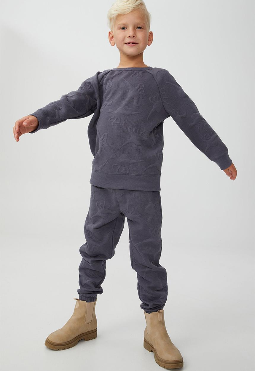 Cotton On - Corey trackpant - vintage navy/dinosaur jacquard