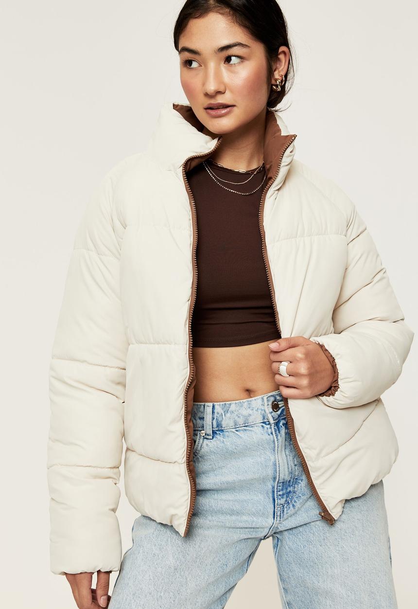 Supré  - Adele reversible puffer jacket - choc malt/cookies & cream