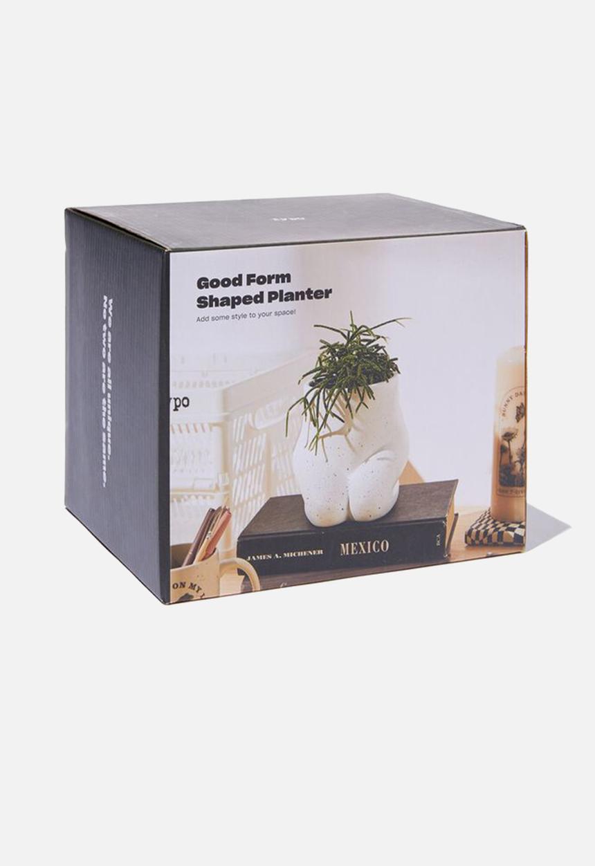 Typo - Good form shaped planter - kneeling matte white