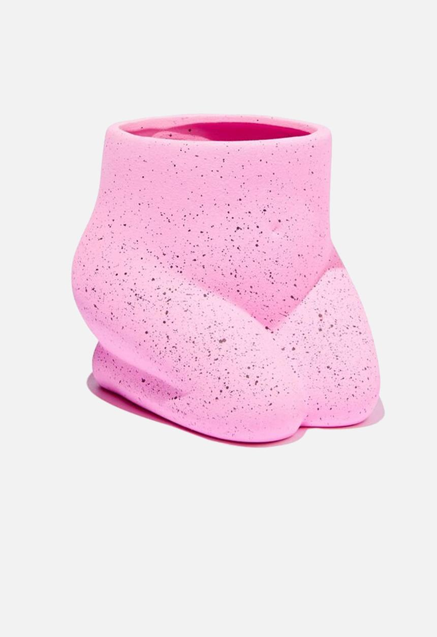 Typo - Good form shaped planter - kneeling pop pink