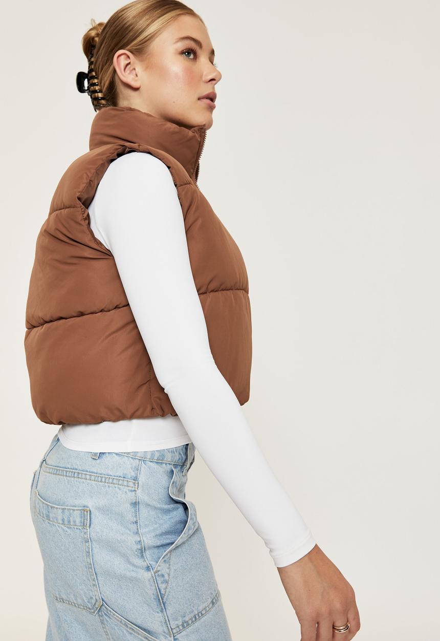 Supré  - Cher puffer vest - choc malt