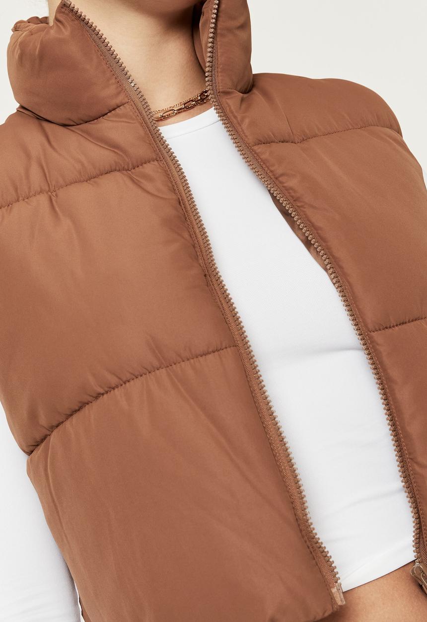 Supré  - Cher puffer vest - choc malt