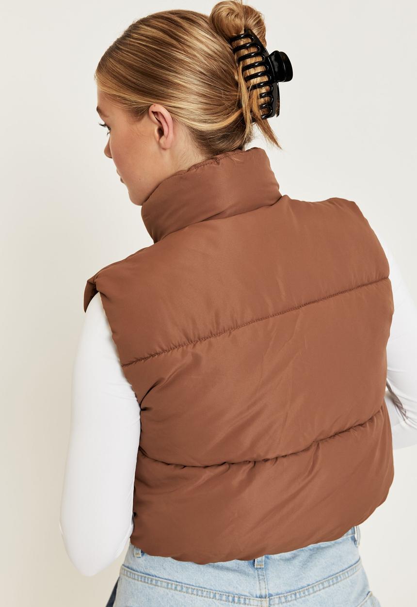 Supré  - Cher puffer vest - choc malt