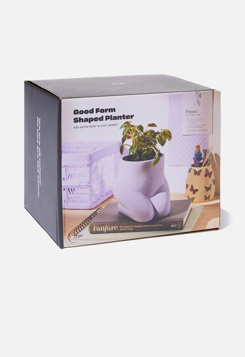 Typo - Good form shaped planter - kneeling pale lilac