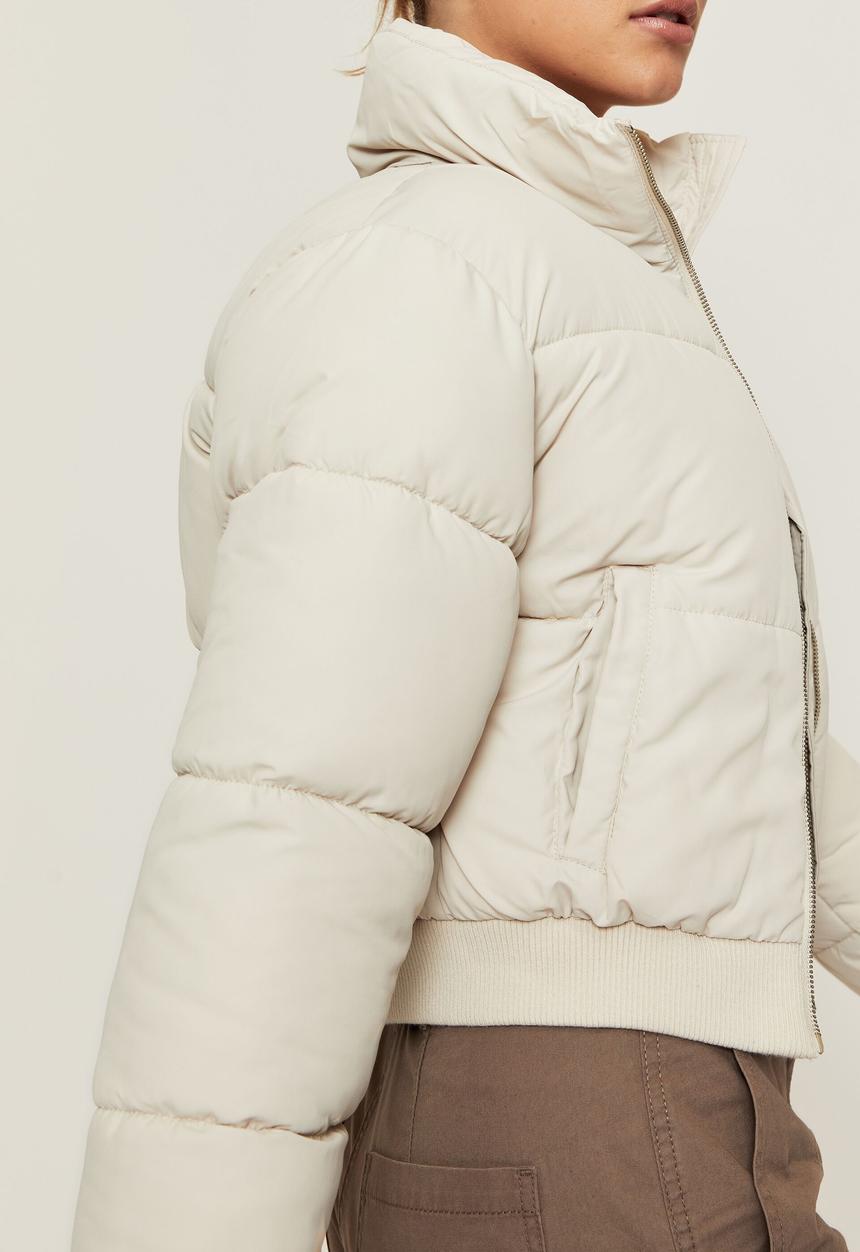 Supré  - Cody cropped puffer jacket - cookies and cream