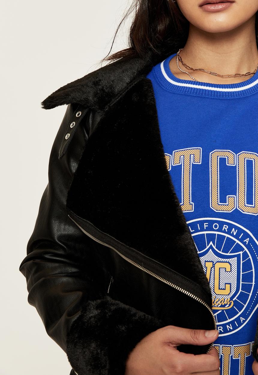 Supré  - Sienna aviator jacket - black