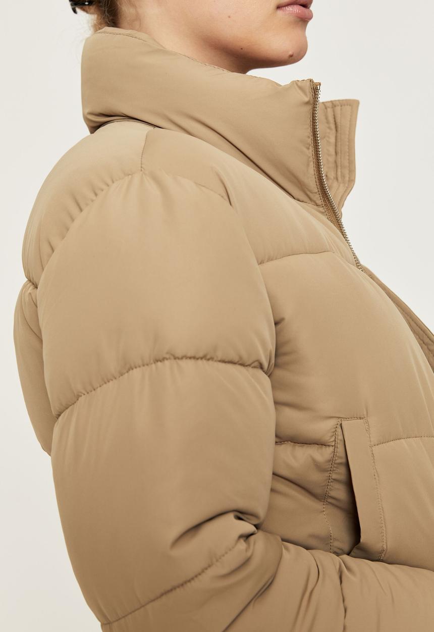 Supré  - Cody cropped puffer jacket - pale khaki