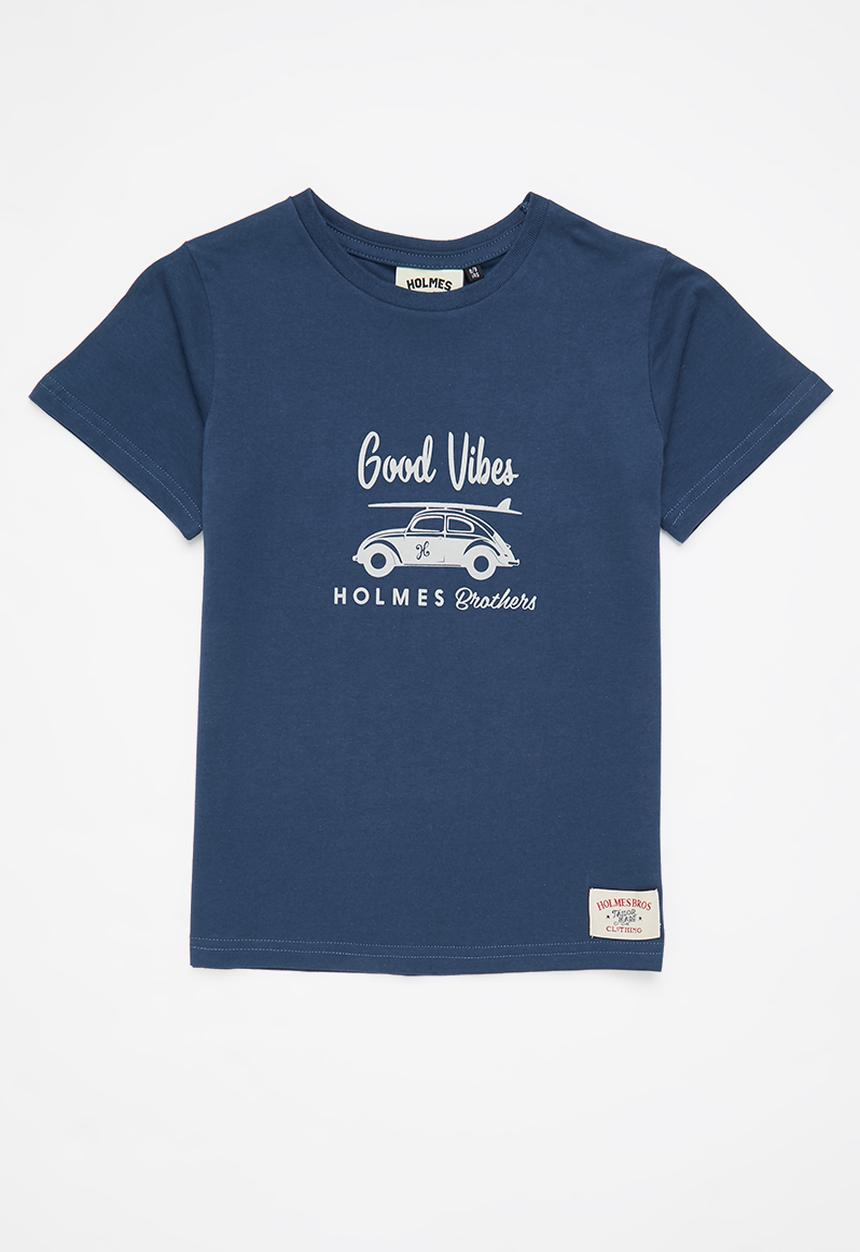 Holmes Bro's - Boys good vibes t - french navy