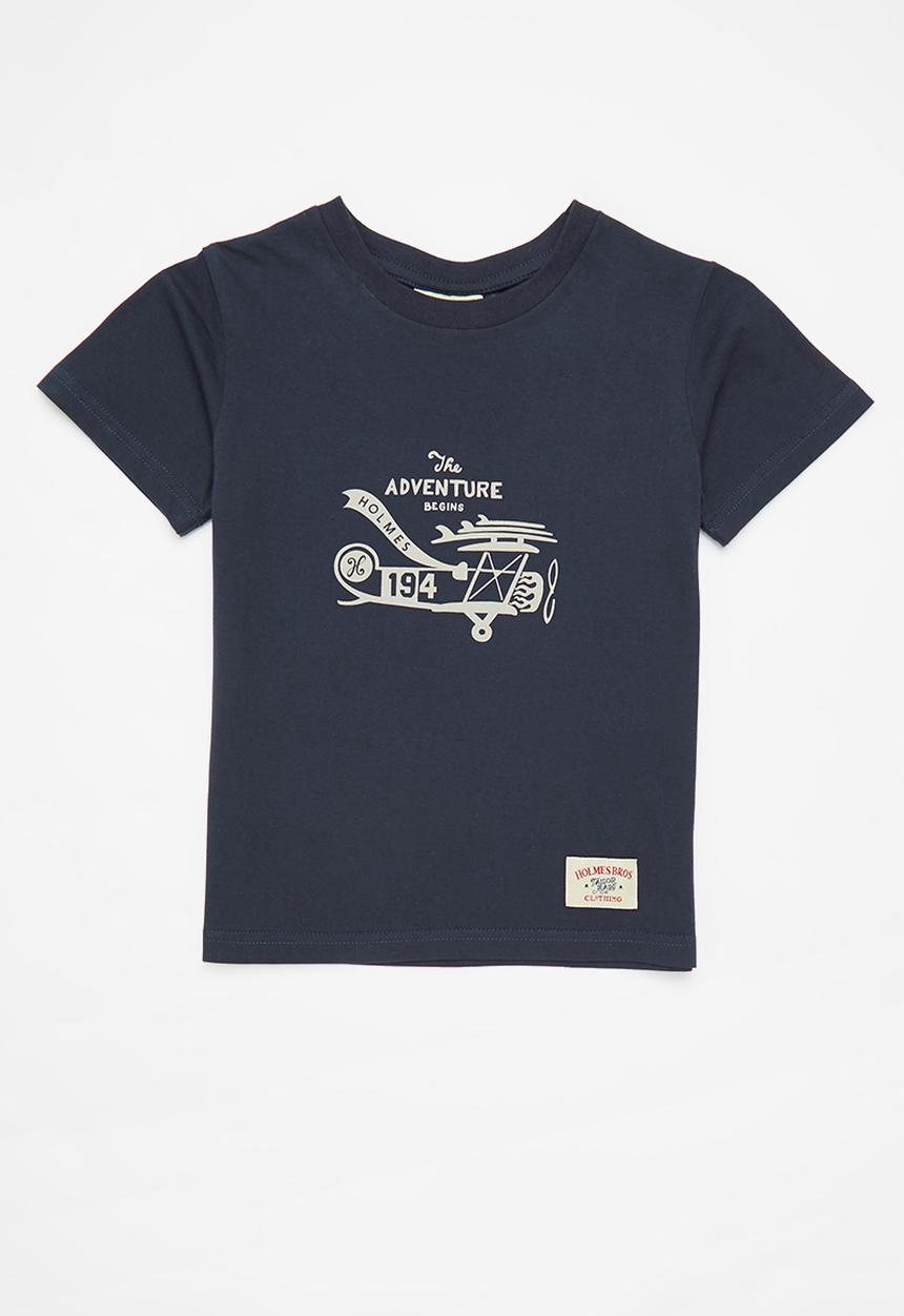Holmes Bro's - Boys adventure t - navy blazer