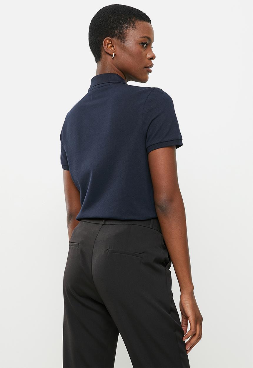 POLO - Wmn short sleeve nailhead golfer - navy