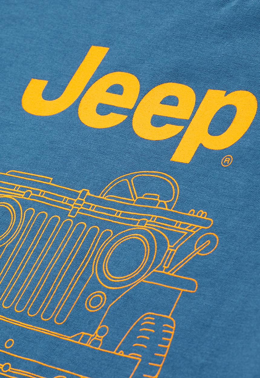 JEEP - Basic print graphic tee - blue