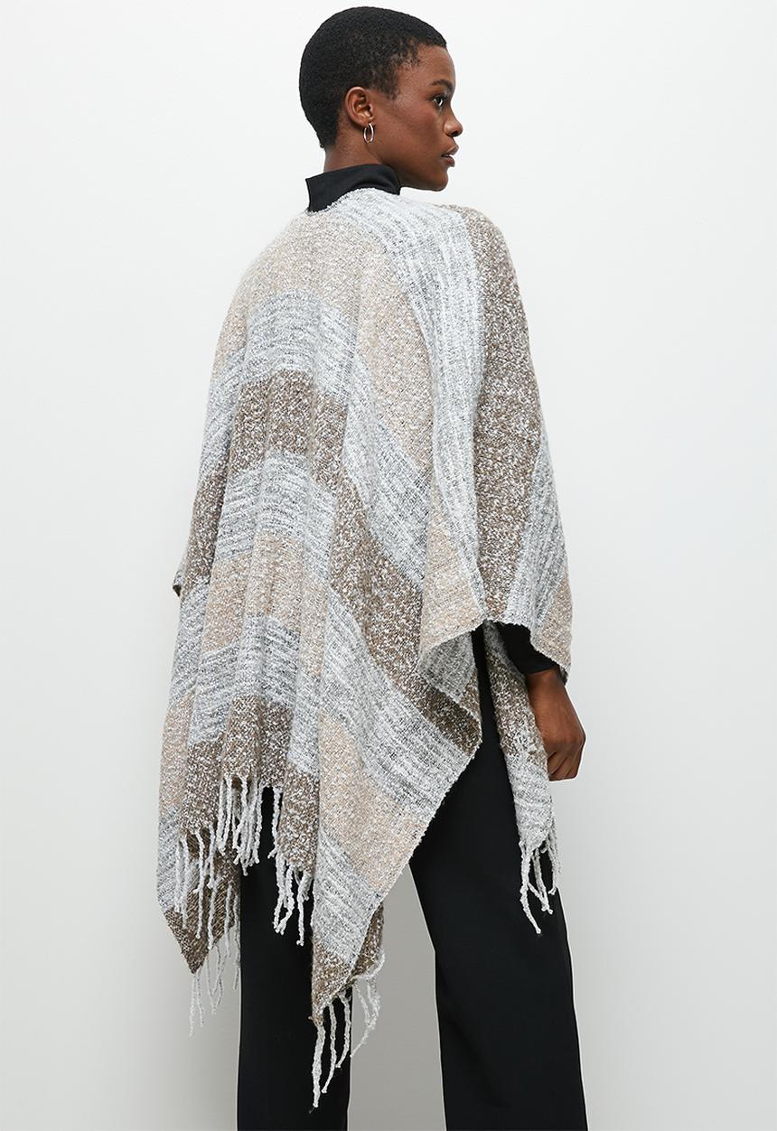 edit - Colourblock poncho - multi