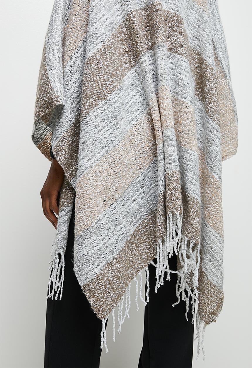edit - Colourblock poncho - multi