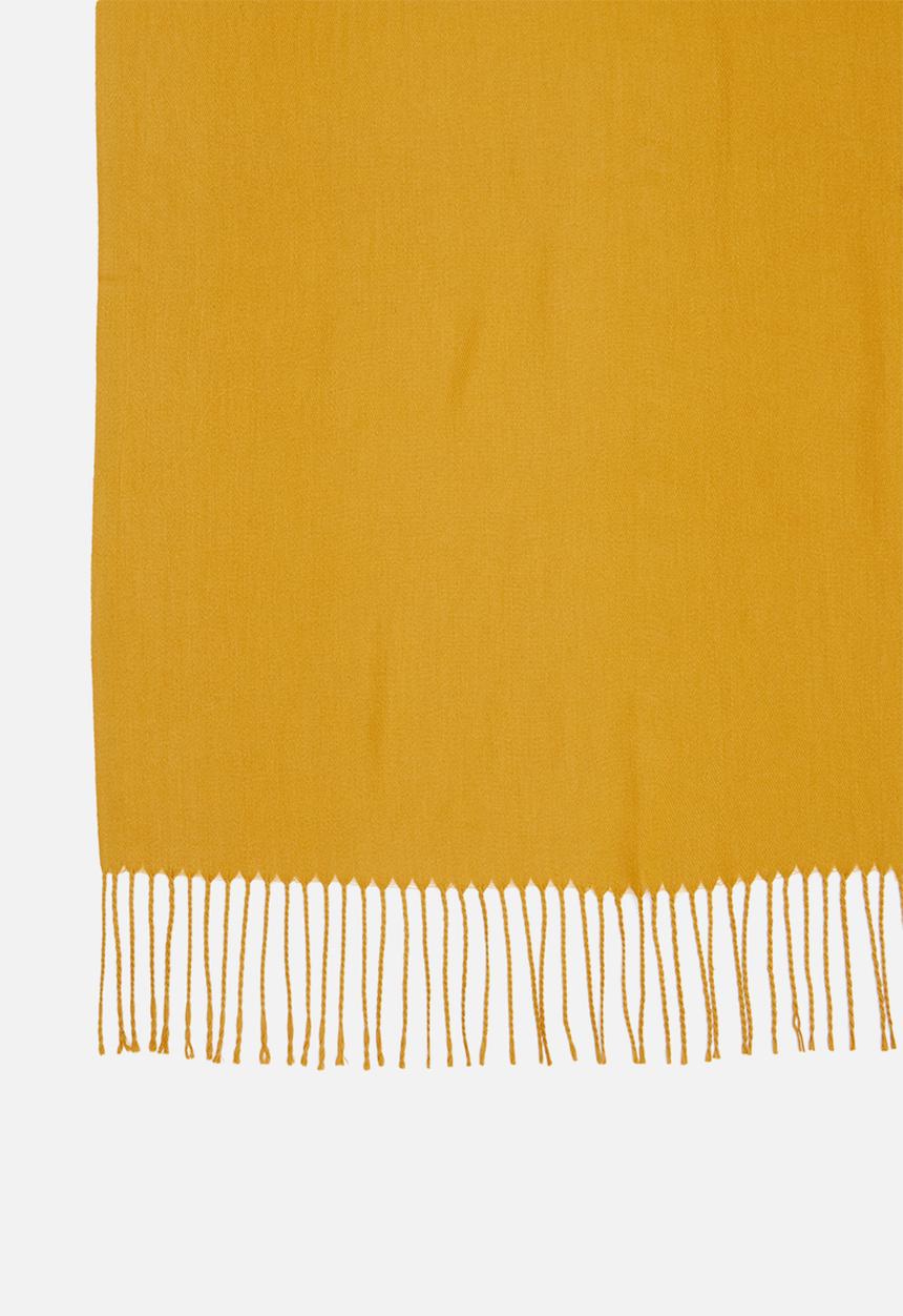 edit - Fringed long length scarf - mustard