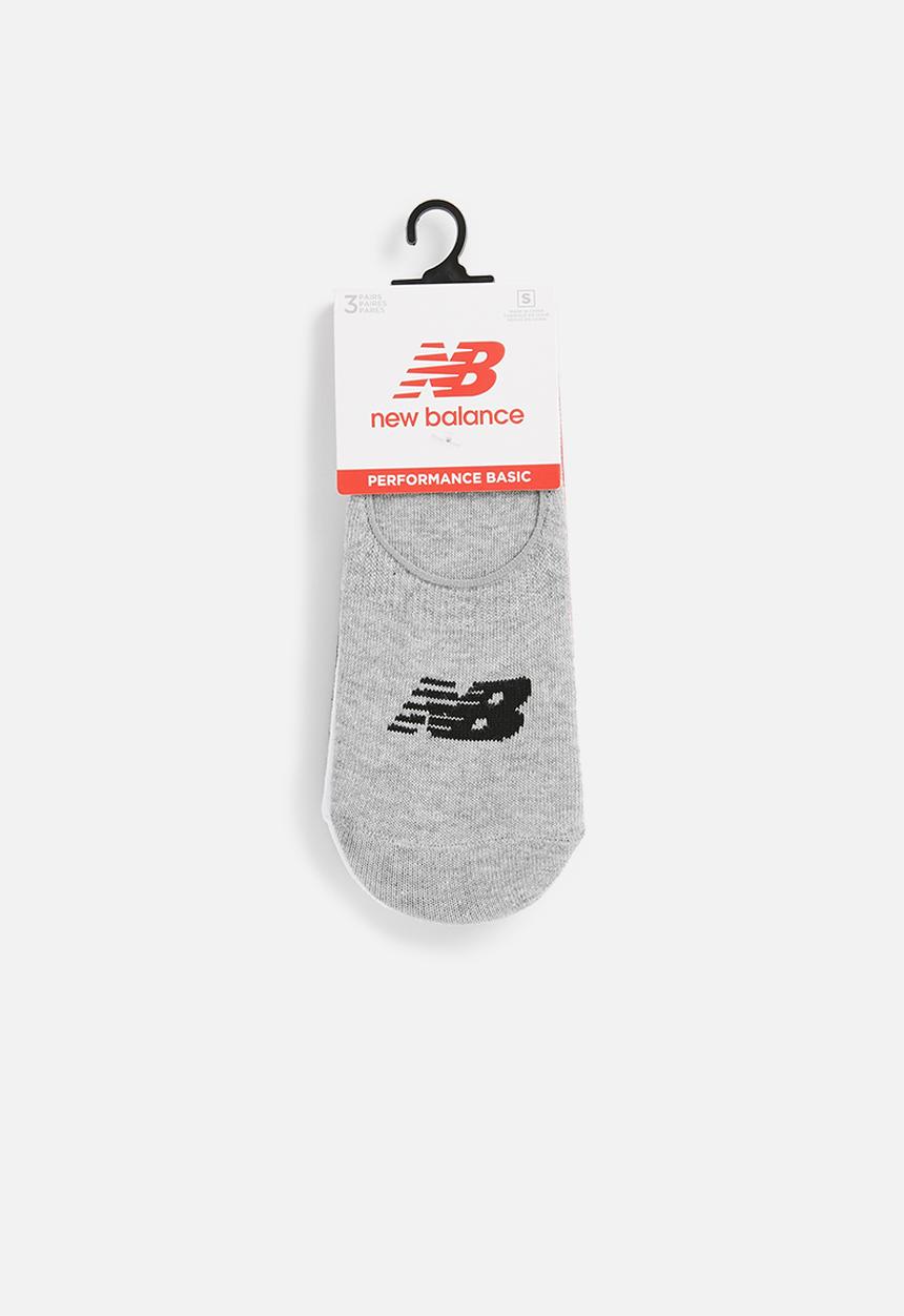 New Balance  - Nb 3 pack secret socks - white/grey/black