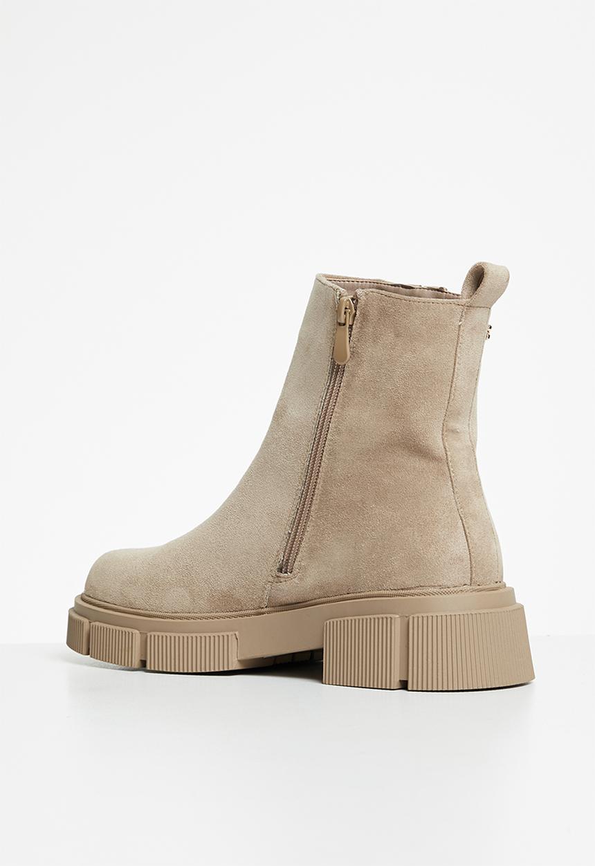 Rock & Co - Cobain 1 zip side ankle boot - ecru
