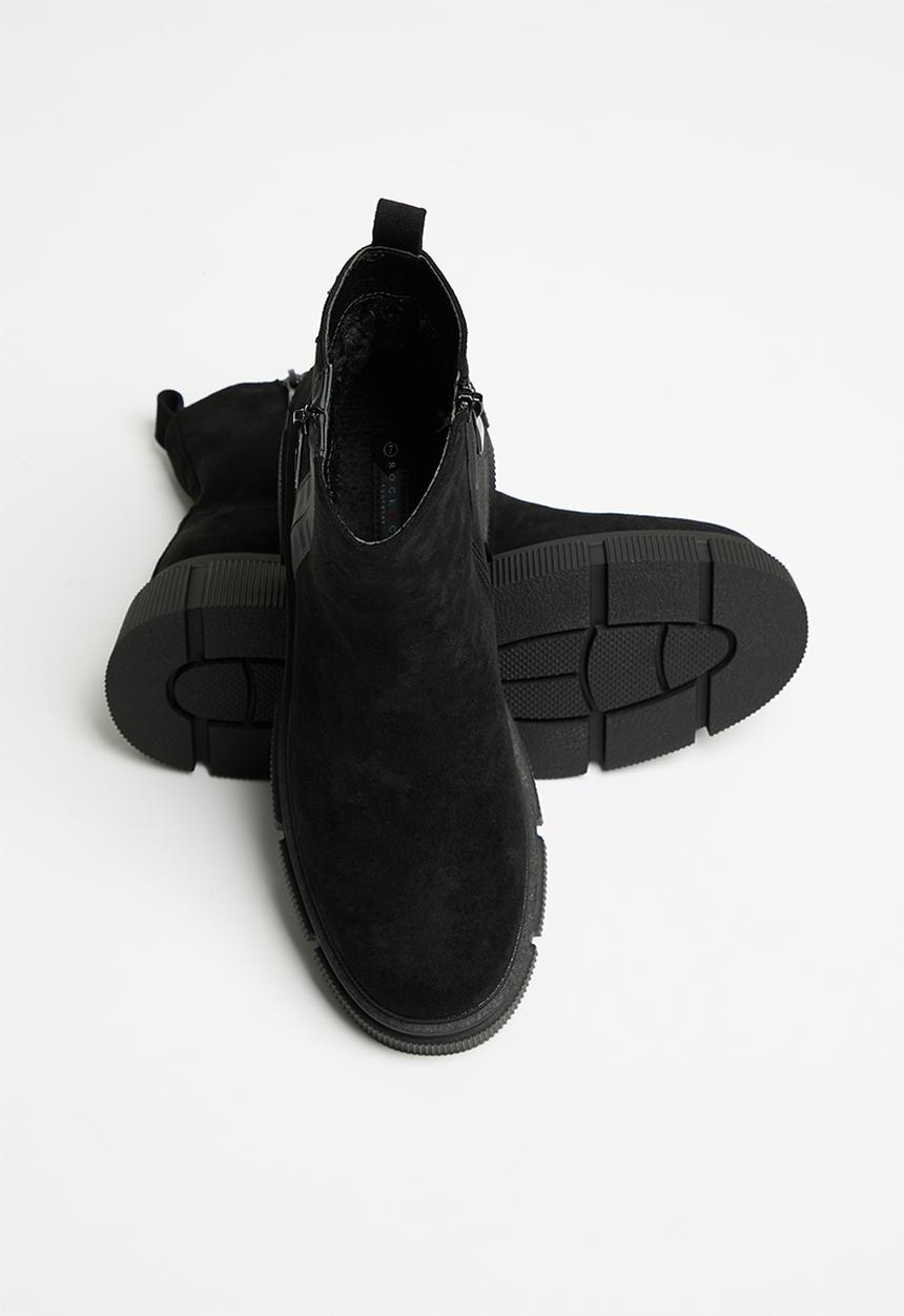 Rock & Co - Cobain 1 zip side ankle boot - black