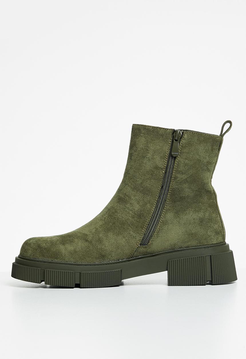 Rock & Co - Cobain 1 zip side ankle boot - olive