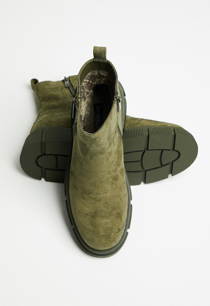 Rock & Co - Cobain 1 zip side ankle boot - olive