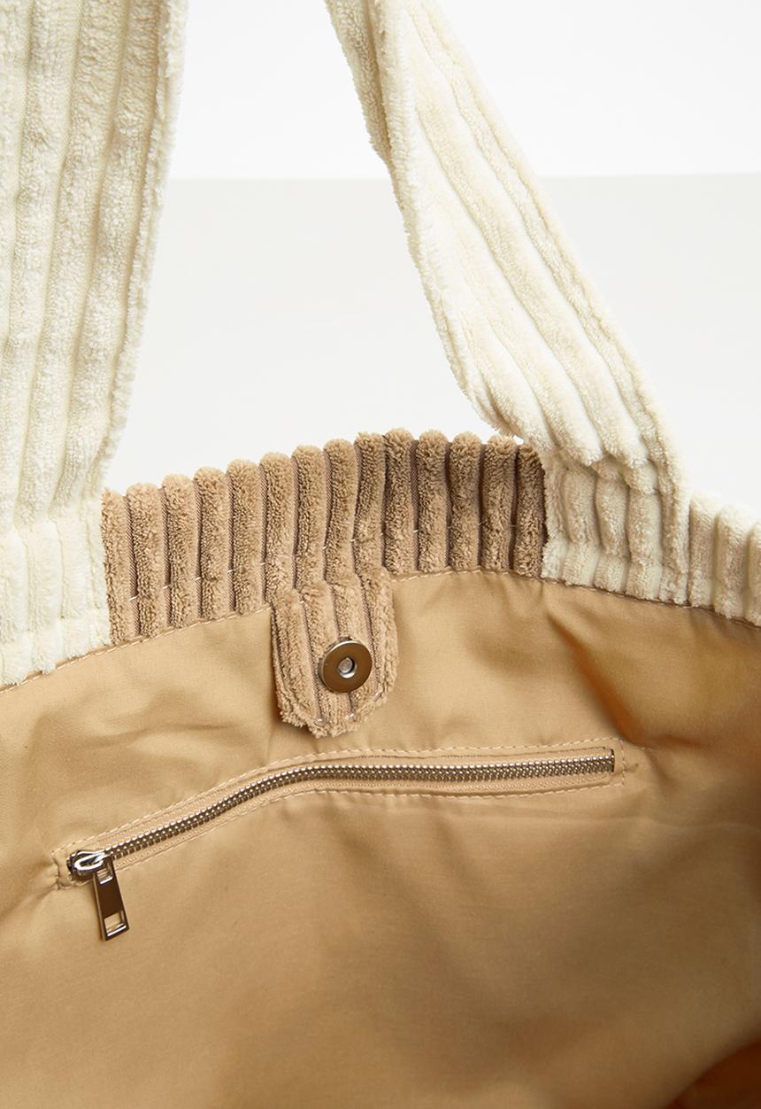 Rubi - Textured tote - brown 