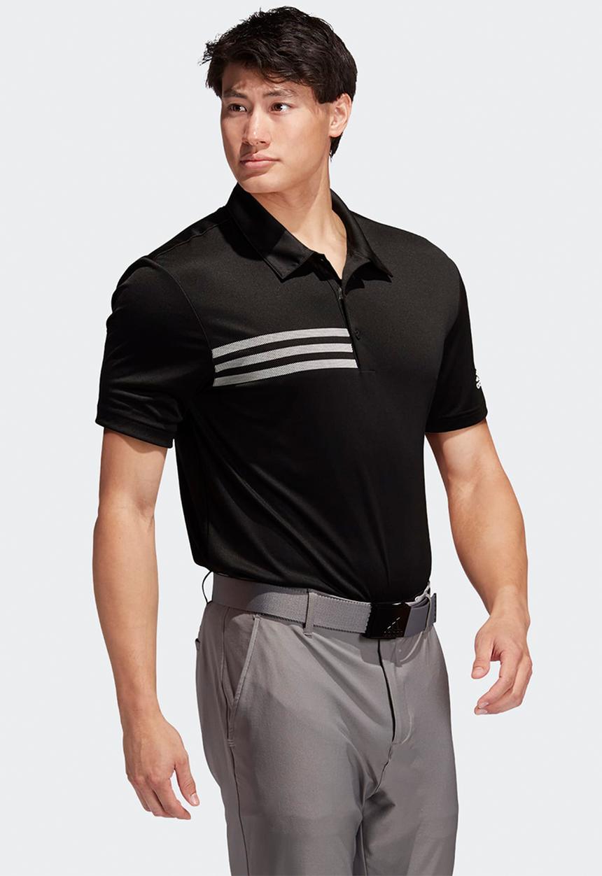 adidas Performance - Golf  3-stripes chest polo - black
