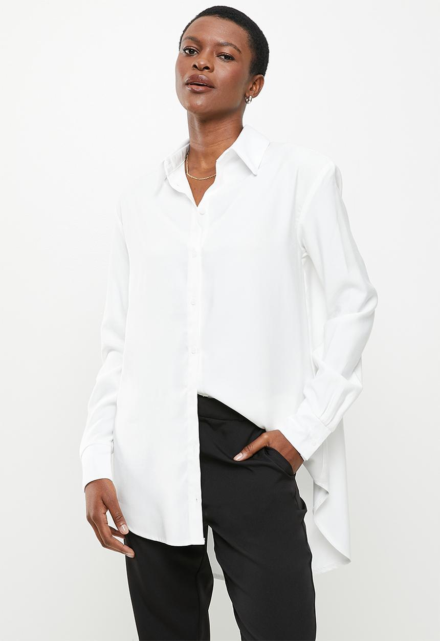Me&B - High collar shirt - white