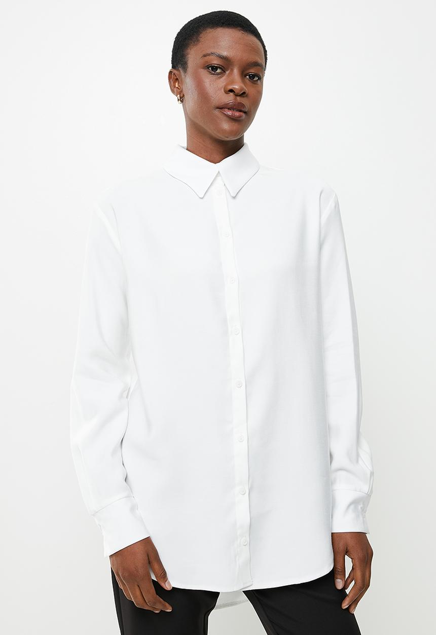 Me&B - High collar shirt - white