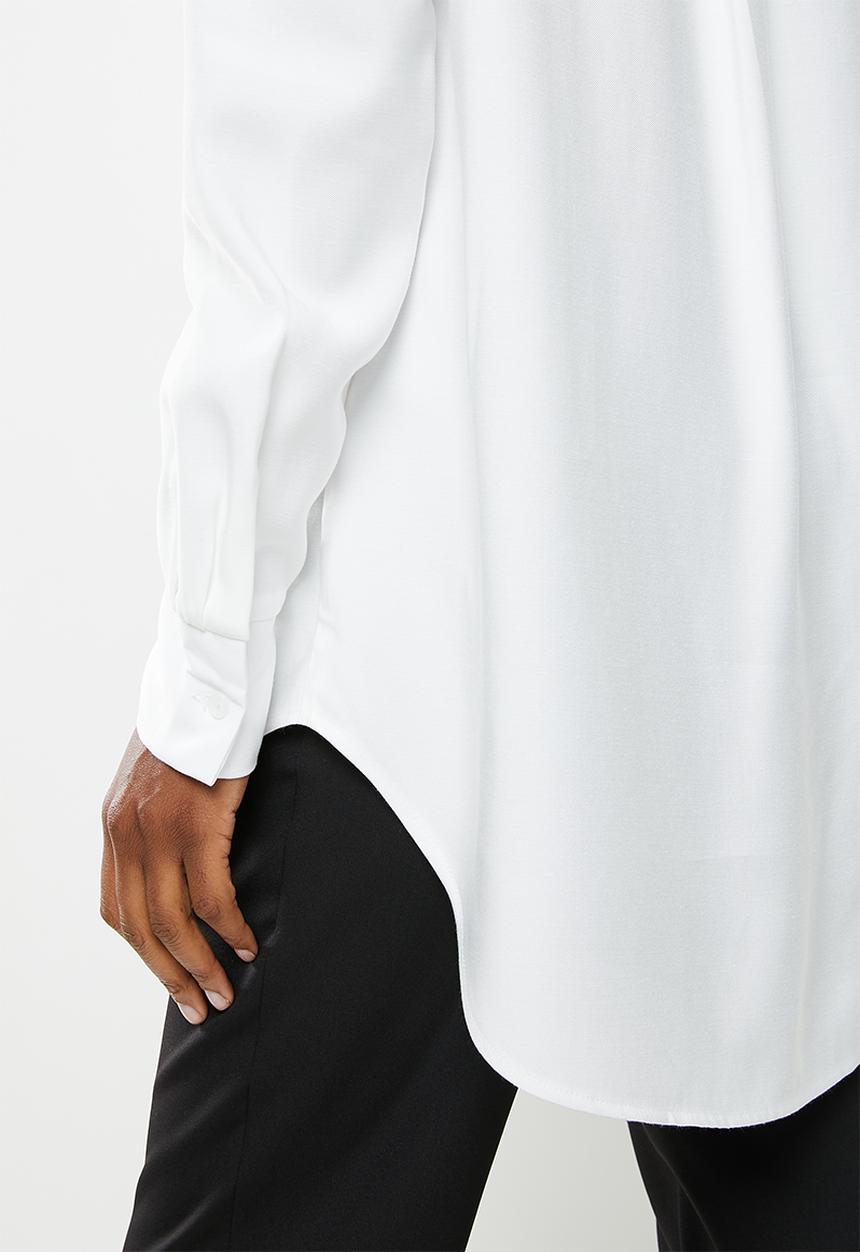 Me&B - High collar shirt - white