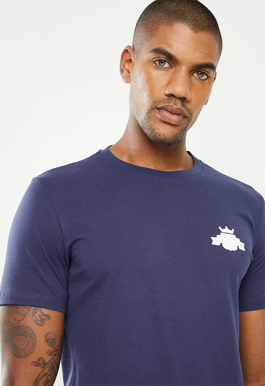 Replay - Replay crown print tee - navy