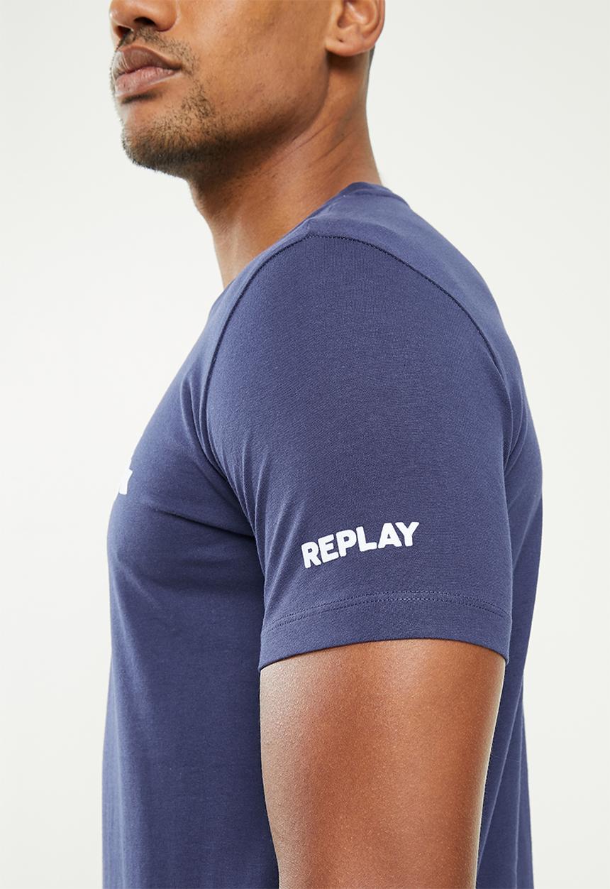 Replay - Replay crown print tee - navy