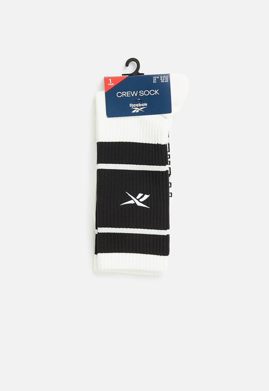 Reebok - Classics Basketball Socks - White & Black