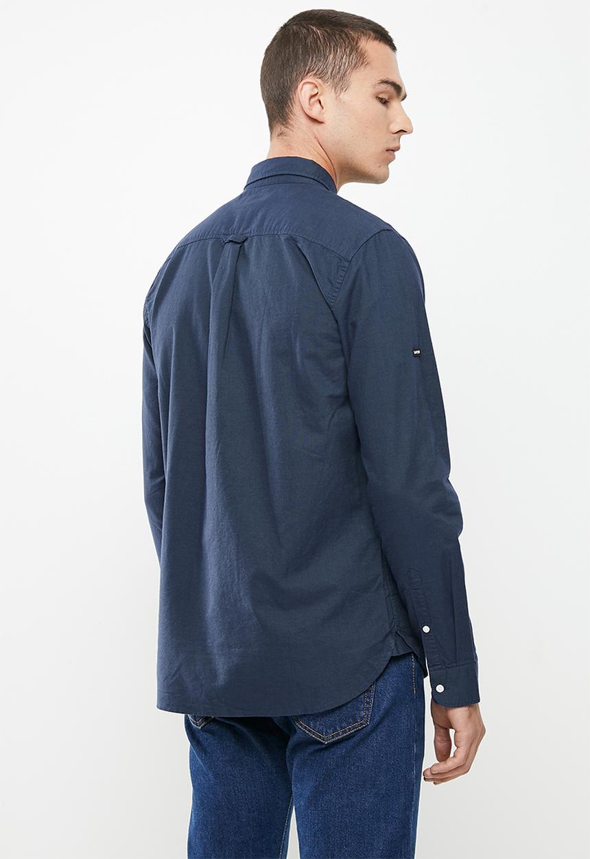 Superdry. - Studios uni oxford shirt - navy