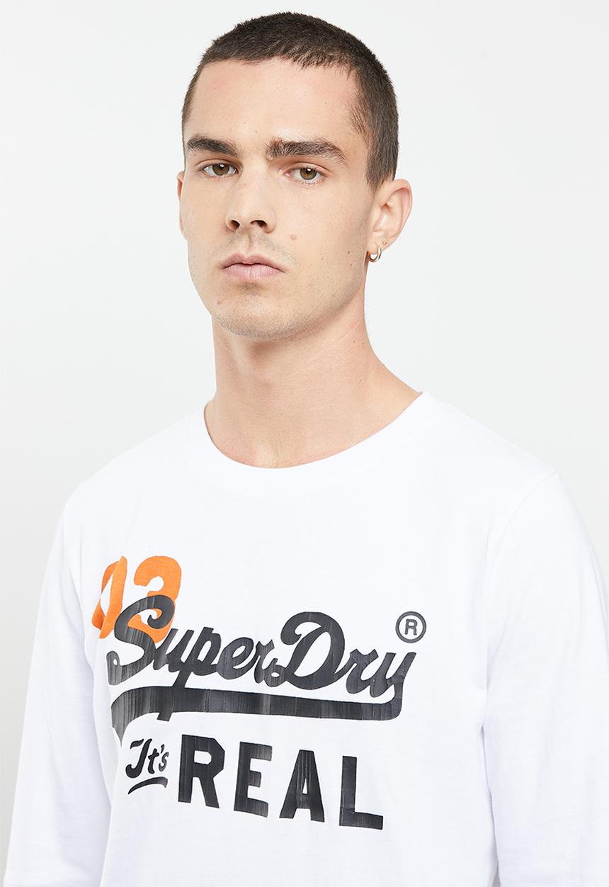Superdry. - Vl ac long sleeve top - white
