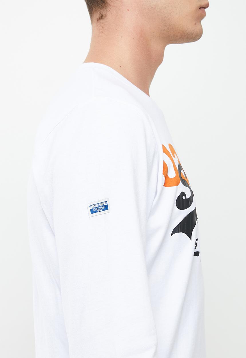 Superdry. - Vl ac long sleeve top - white