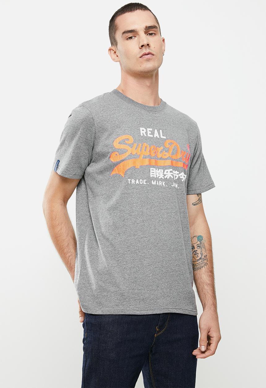 Superdry. - Vl ac tee 220 - rich charcoal 