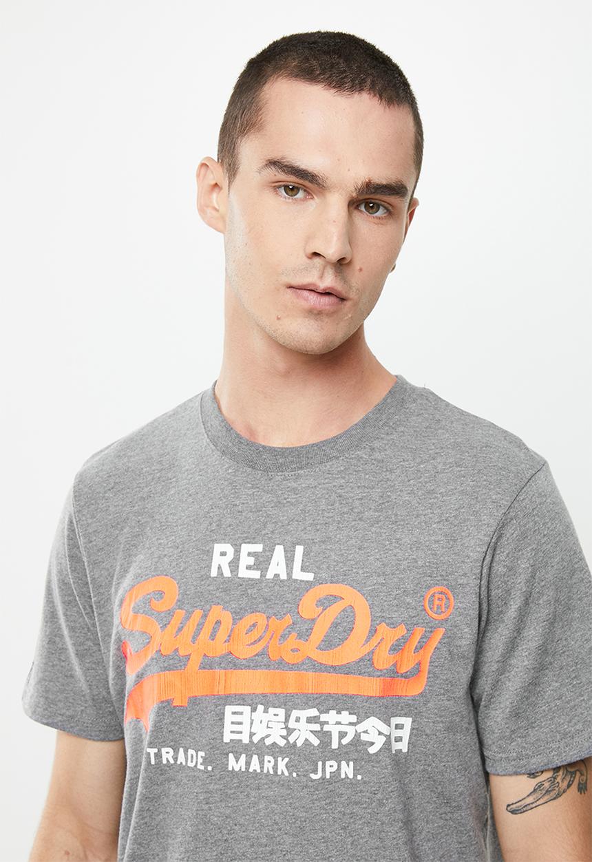 Superdry. - Vl ac tee 220 - rich charcoal 