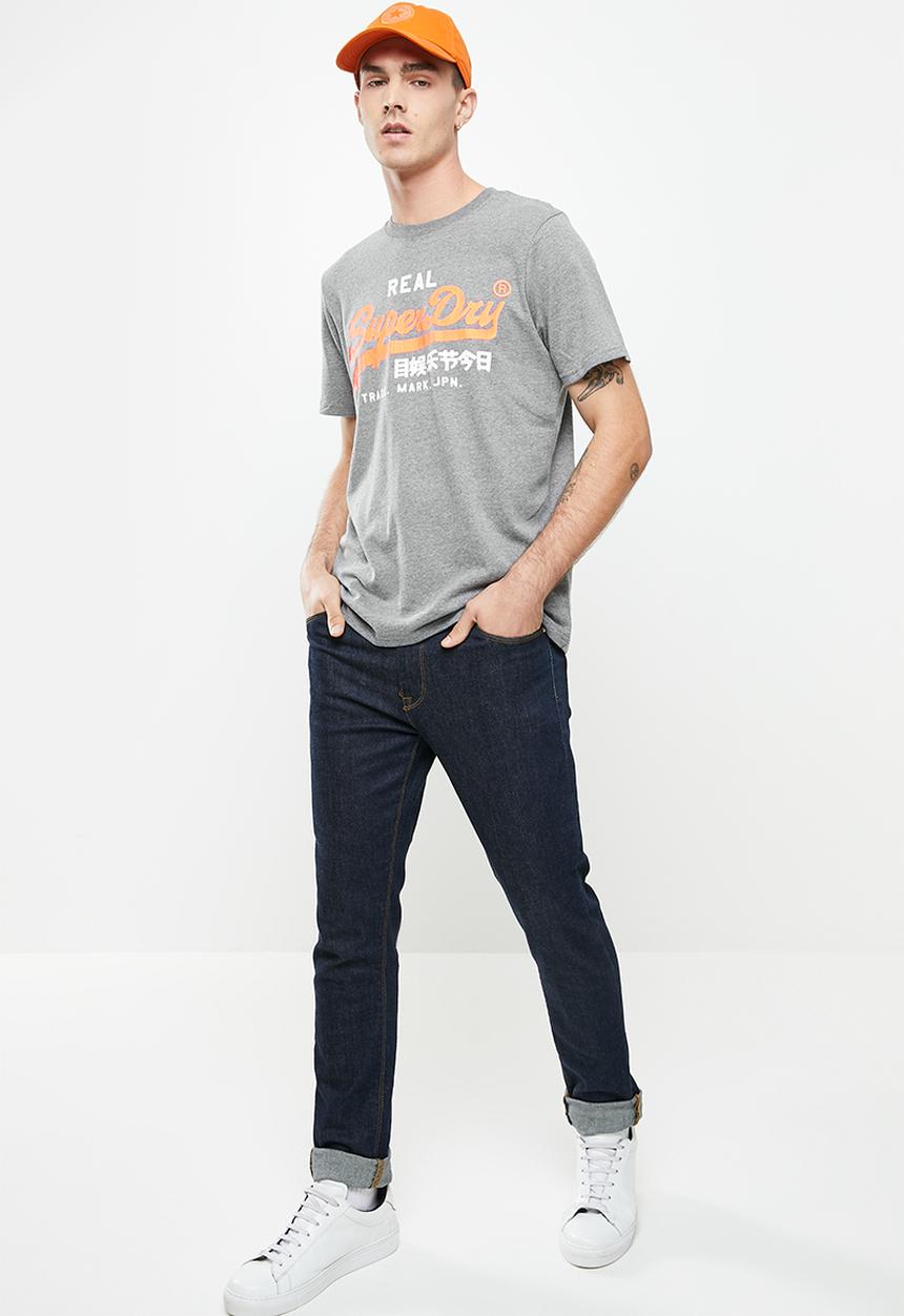 Superdry. - Vl ac tee 220 - rich charcoal 