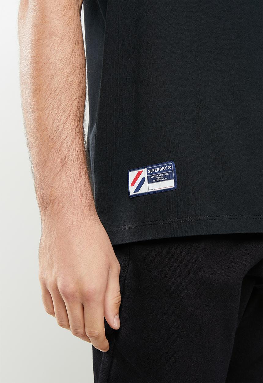 Superdry. - Superdry code essential tee - black