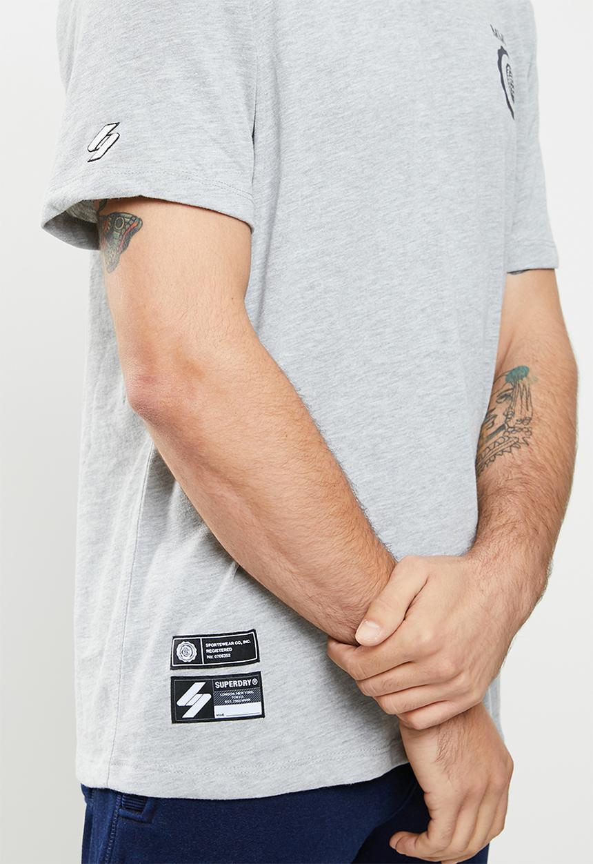 Superdry. - Varsity arch tee - grey 