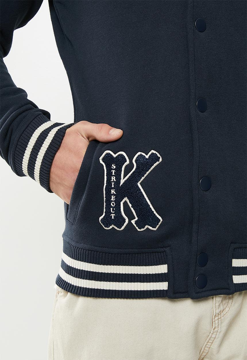 Superdry. - Collegiate jersey bomber - eclipse navy