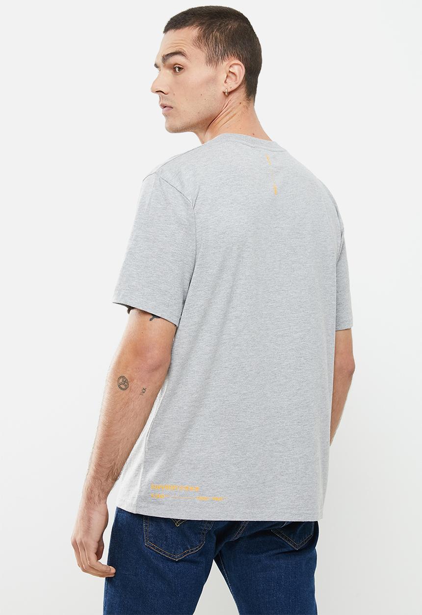 Superdry. - Corporate logo tee - grey 