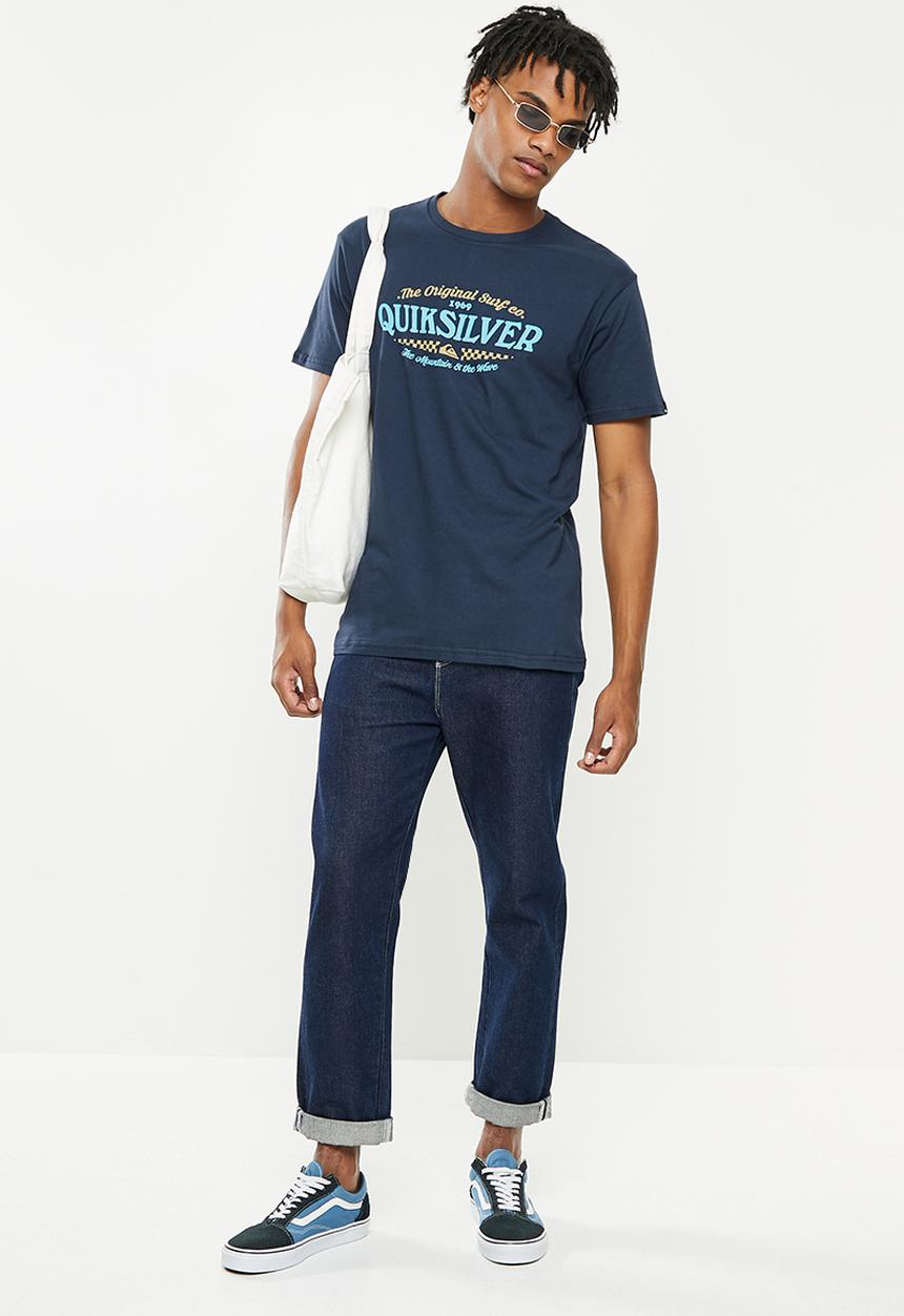 Quiksilver - Check on it short sleeve tee - navy blazer