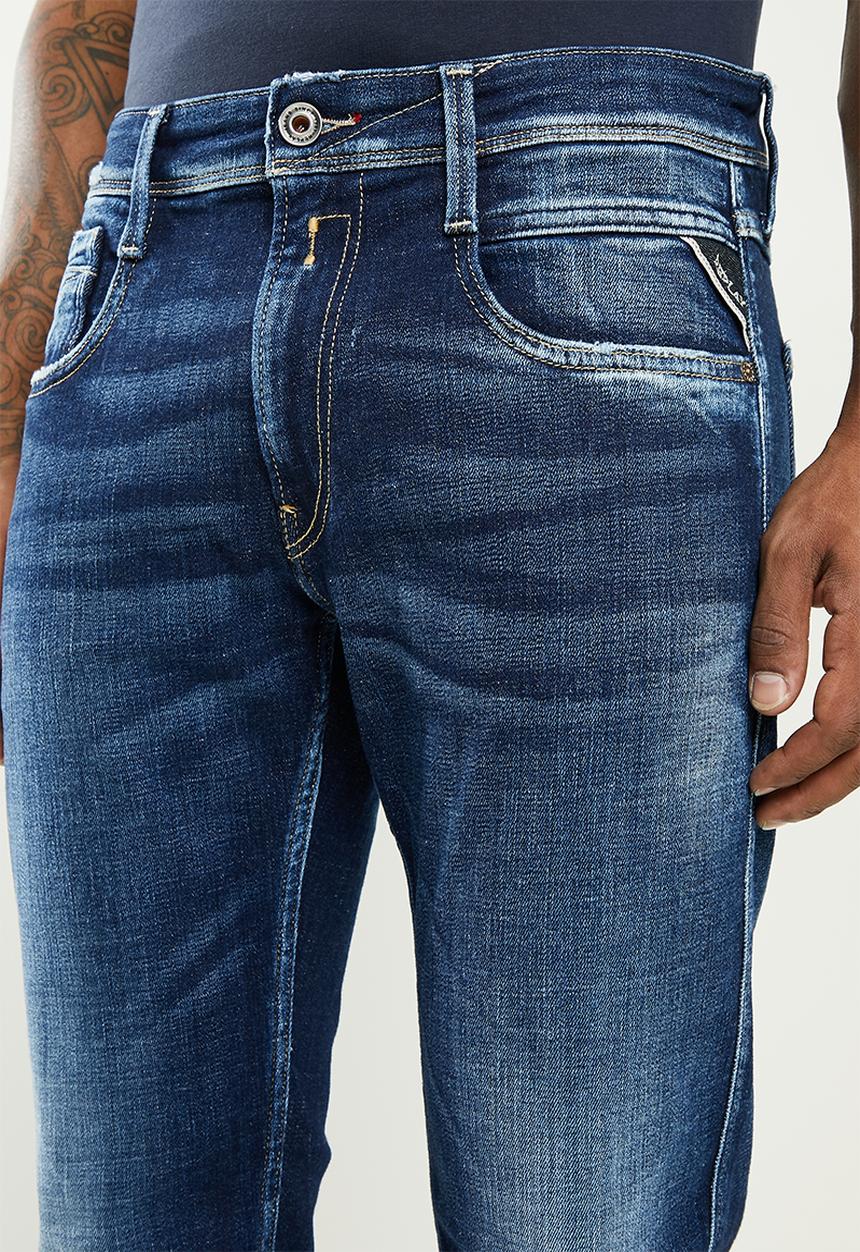 Replay - Slim fit denim jeans - mid blue washed
