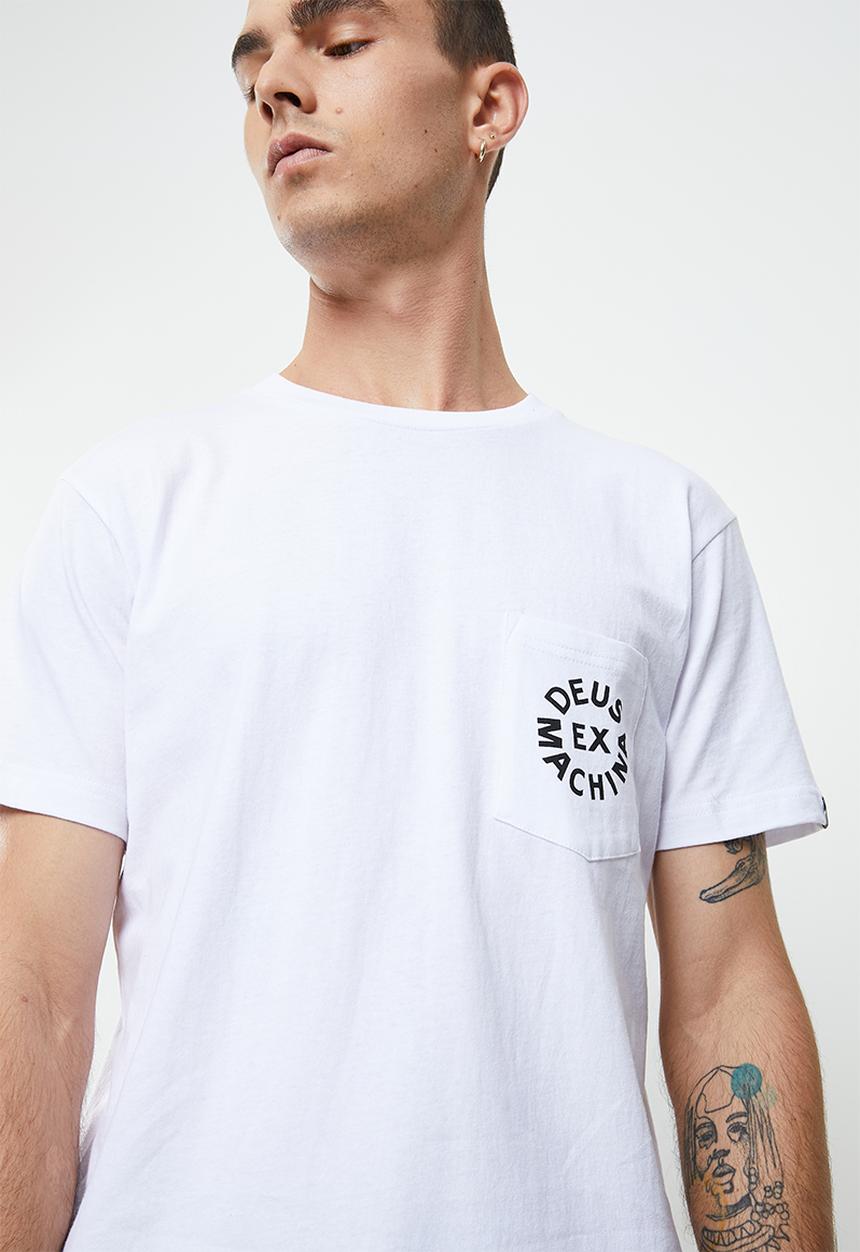 Deus Ex Machina - Deus logo tee - white