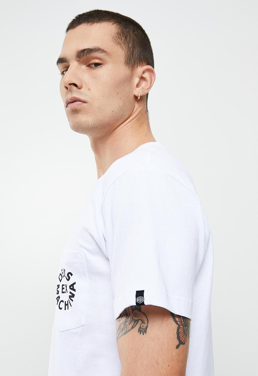 Deus Ex Machina - Deus logo tee - white